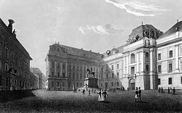 Karel VI. se narodil ve vdeskm Hofburku prvnho jnovho dne roku 1685. Csask sdlo na vyobrazen z potku 19. stolet