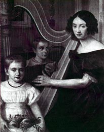 Antonn Machek: Terezie Palack s dtmi Janem a Mari (1837)