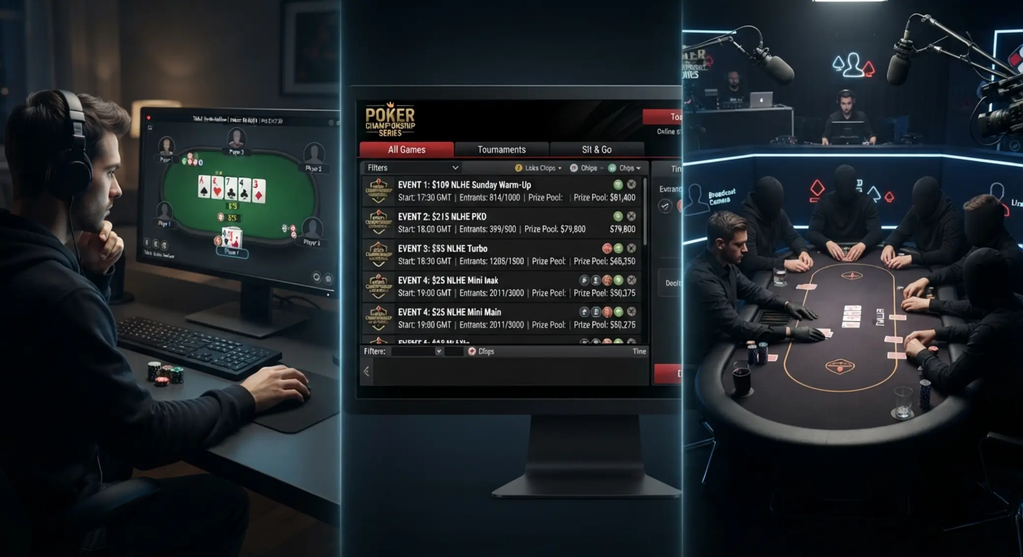 Různé formáty online pokeru: Texas Holdem, turnaje a live poker