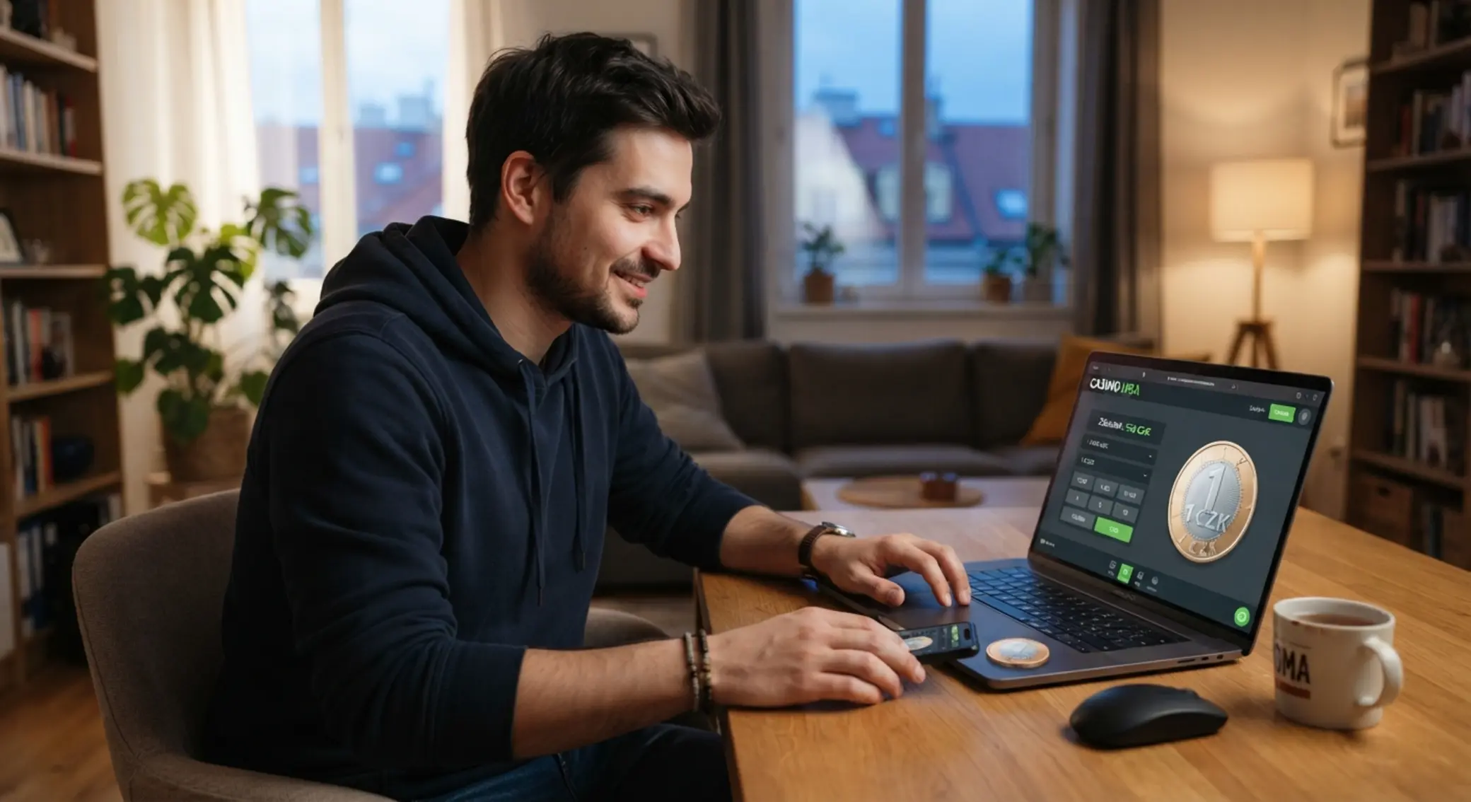 Vyzkoušení casina s malým vkladem Hráč zkouší online platformu s vkladem 1 Kč na notebooku a mobilu